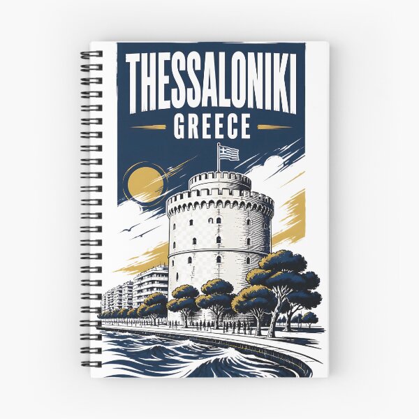 Item preview, Thessaloniki Greece Vintage Travel Poster designed and sold by TravelersGems.