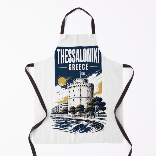 Item preview, Thessaloniki Greece Vintage Travel Poster designed and sold by TravelersGems.