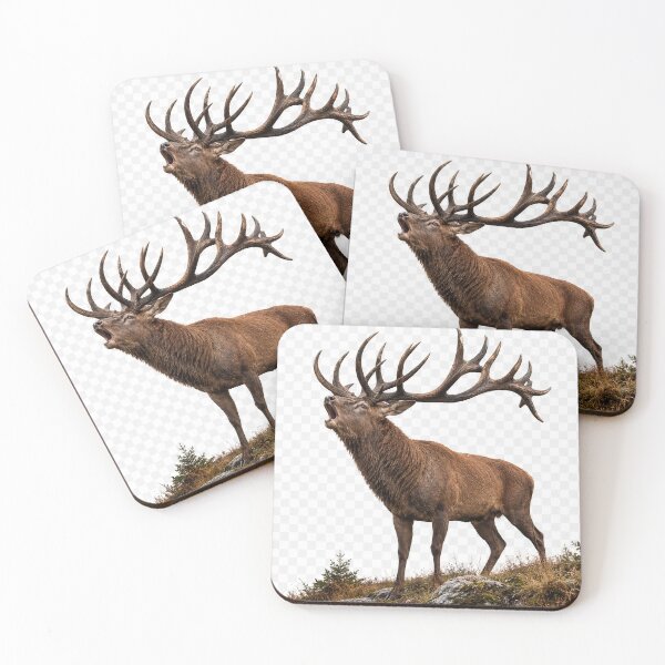 Item preview, Majestic Red Deer Stag During Rut | Wildlife Nature Art | Transparent Background designed and sold by JMDG Studio.