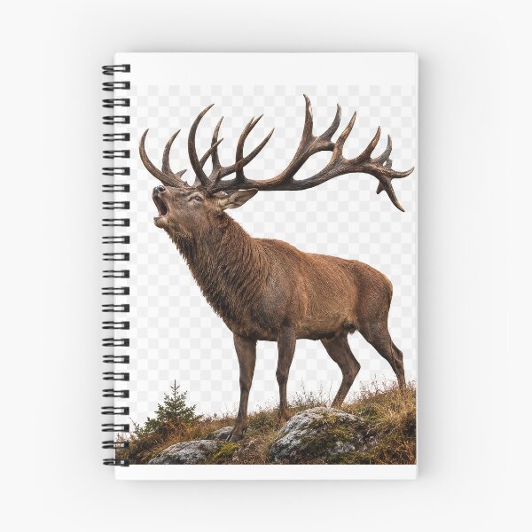 Item preview, Majestic Red Deer Stag During Rut | Wildlife Nature Art | Transparent Background designed and sold by JMDG Studio.