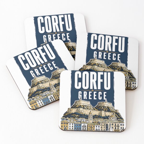 Item preview, Corfu Greece Vintage Travel Poster designed and sold by TravelersGems.