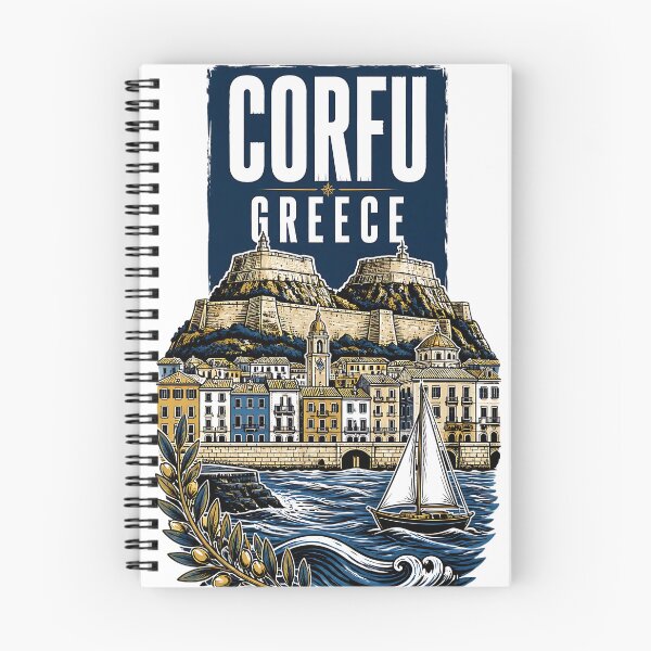 Item preview, Corfu Greece Vintage Travel Poster designed and sold by TravelersGems.