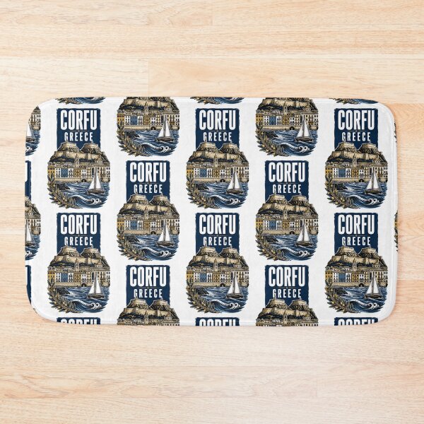 Item preview, Corfu Greece Vintage Travel Poster designed and sold by TravelersGems.