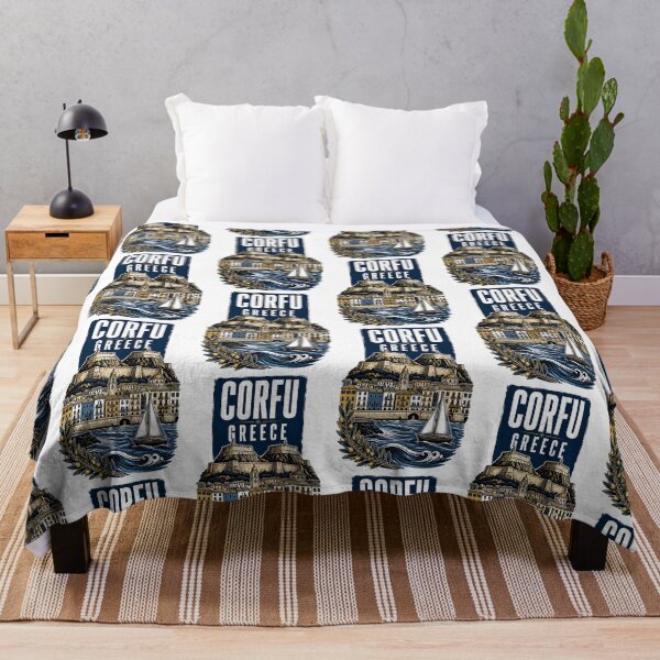Item preview, Corfu Greece Vintage Travel Poster designed and sold by TravelersGems.