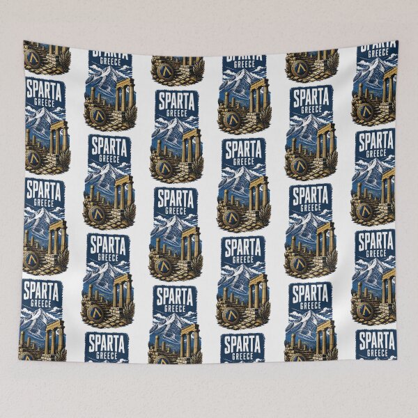 Item preview, Sparta Greece Vintage Travel Poster designed and sold by TravelersGems.