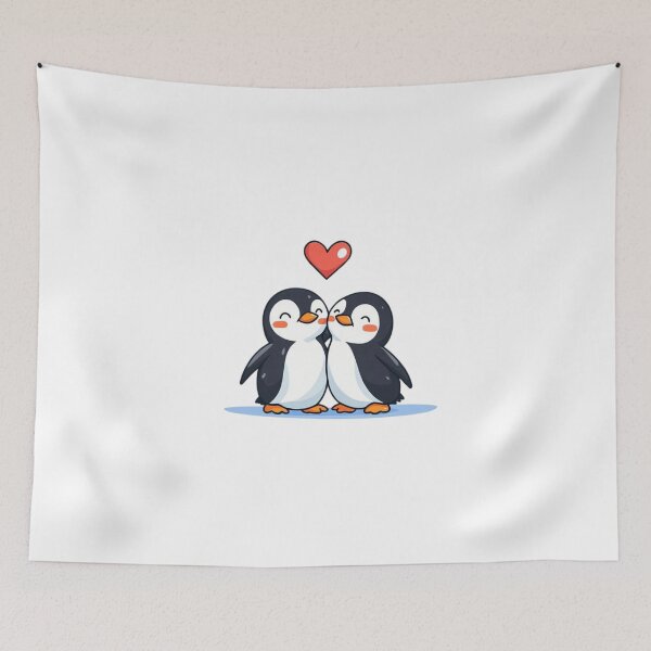 Item preview, Mini Penguin Love Couple Artwork designed and sold by nyxium-art.