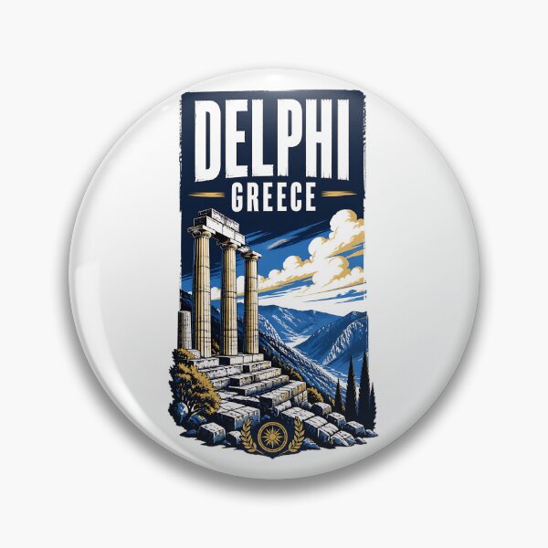 Item preview, Delphi Greece Vintage Travel Poster designed and sold by TravelersGems.