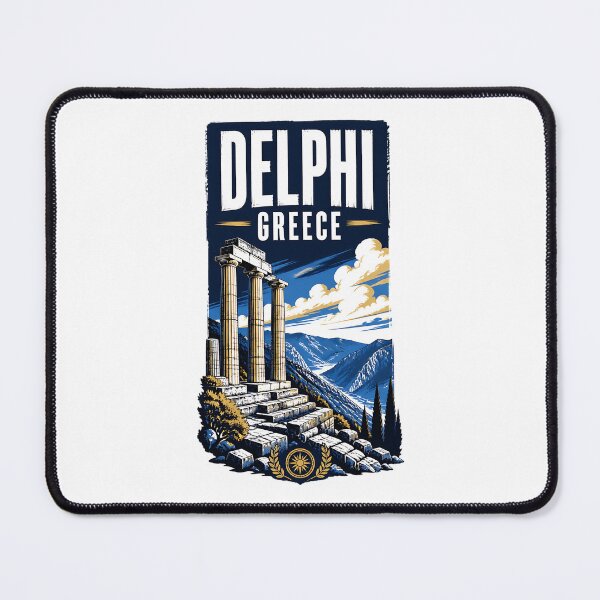 Item preview, Delphi Greece Vintage Travel Poster designed and sold by TravelersGems.