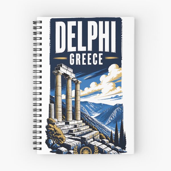 Item preview, Delphi Greece Vintage Travel Poster designed and sold by TravelersGems.