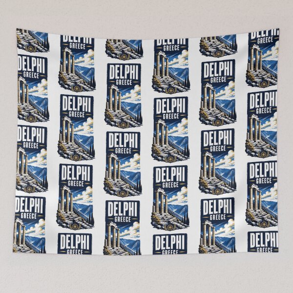 Item preview, Delphi Greece Vintage Travel Poster designed and sold by TravelersGems.