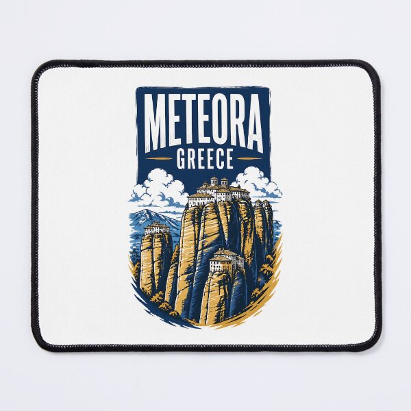 Item preview, Meteora Greece Vintage Travel Poster designed and sold by TravelersGems.