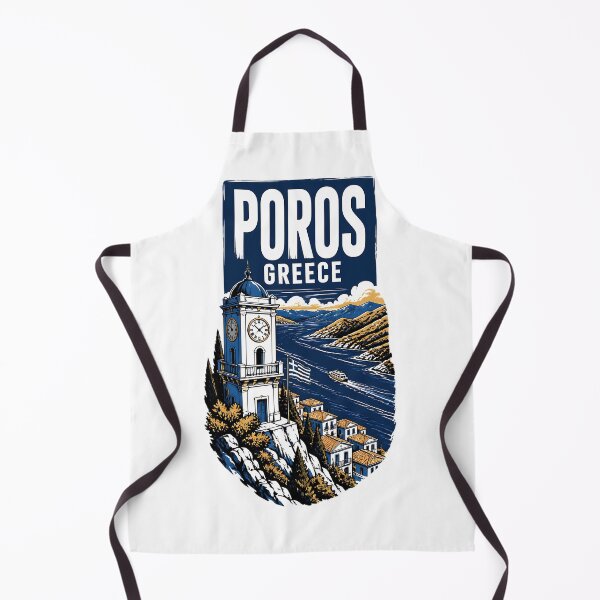 Item preview, Poros Greece Vintage Travel Poster designed and sold by TravelersGems.