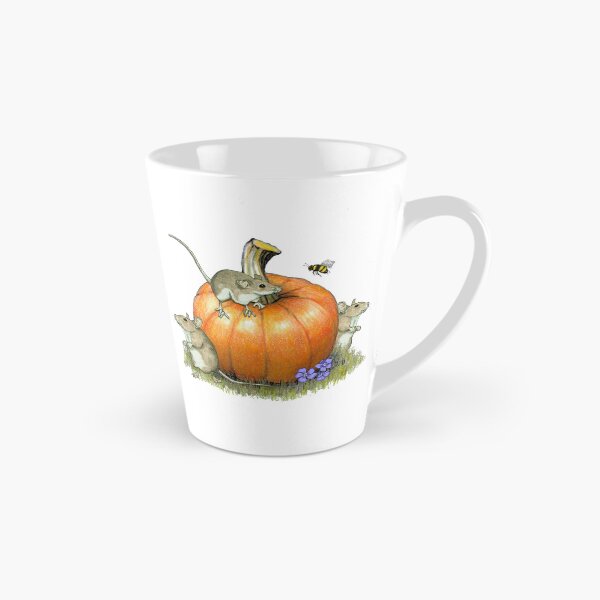 Item preview, PUMPKIN, with MICE, Autumn, Bee and Flowers, Color Pencil Drawing  designed and sold by JoyfulWhimsy.