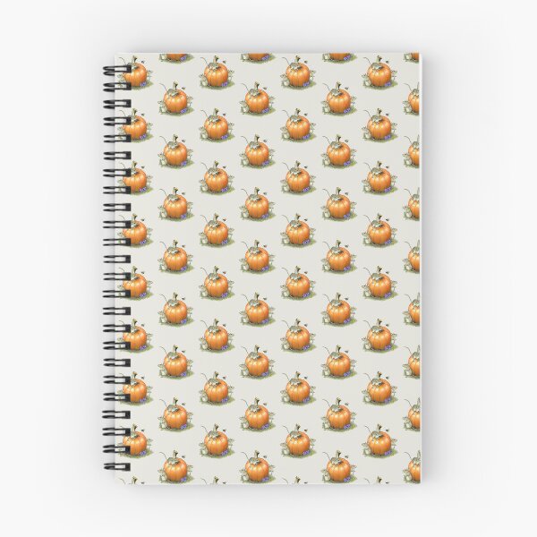 Item preview, PUMPKIN, with MICE, Autumn, Bee and Flowers, Color Pencil Drawing  designed and sold by JoyfulWhimsy.