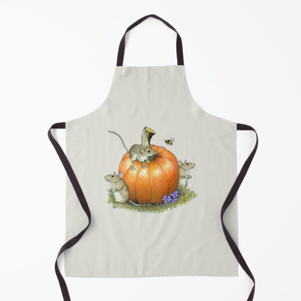 Item preview, PUMPKIN, with MICE, Autumn, Bee and Flowers, Color Pencil Drawing designed and sold by JoyfulWhimsy.