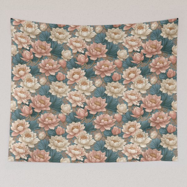Item preview, Cute Lotus Flower  - Flower Garden Pattern - Dads Day Gifts designed and sold by RoyalStarsPatts.