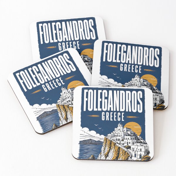 Item preview, Folegandros Greece Vintage Travel Poster designed and sold by TravelersGems.