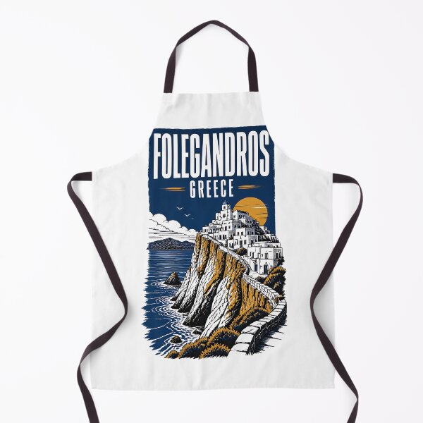 Item preview, Folegandros Greece Vintage Travel Poster designed and sold by TravelersGems.
