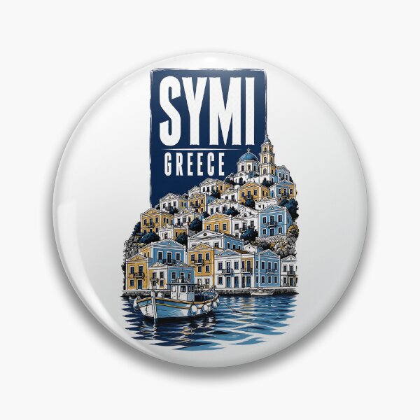 Item preview, Symi Greece Vintage Travel Poster designed and sold by TravelersGems.
