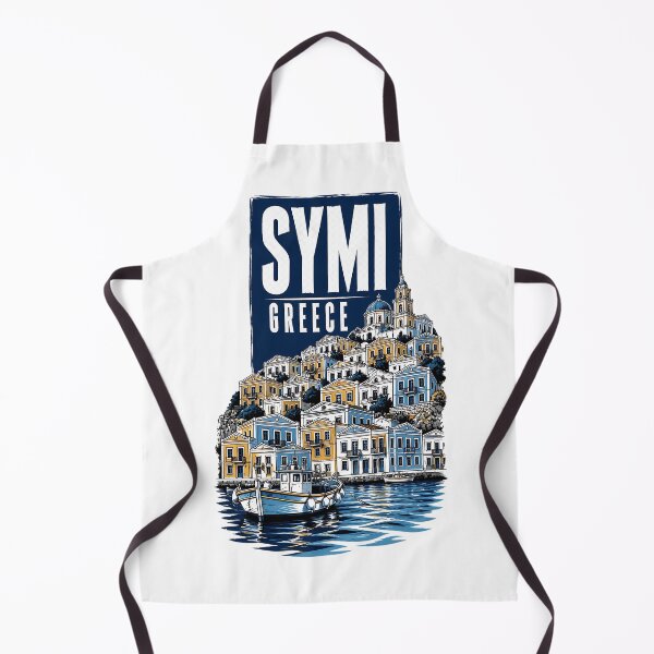 Item preview, Symi Greece Vintage Travel Poster designed and sold by TravelersGems.