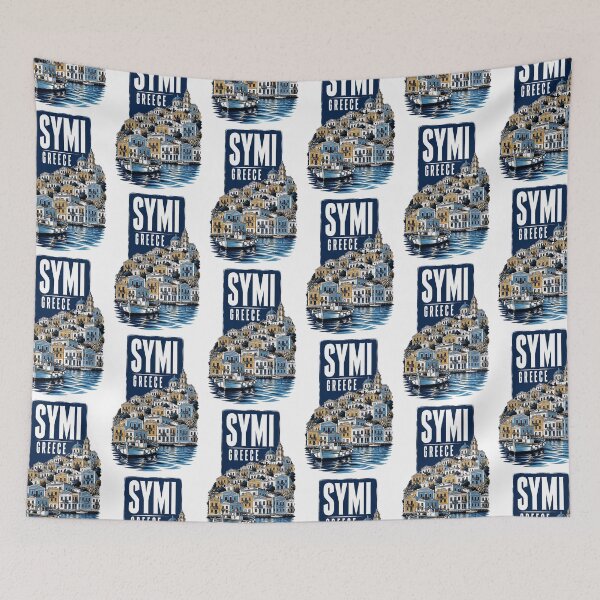 Item preview, Symi Greece Vintage Travel Poster designed and sold by TravelersGems.