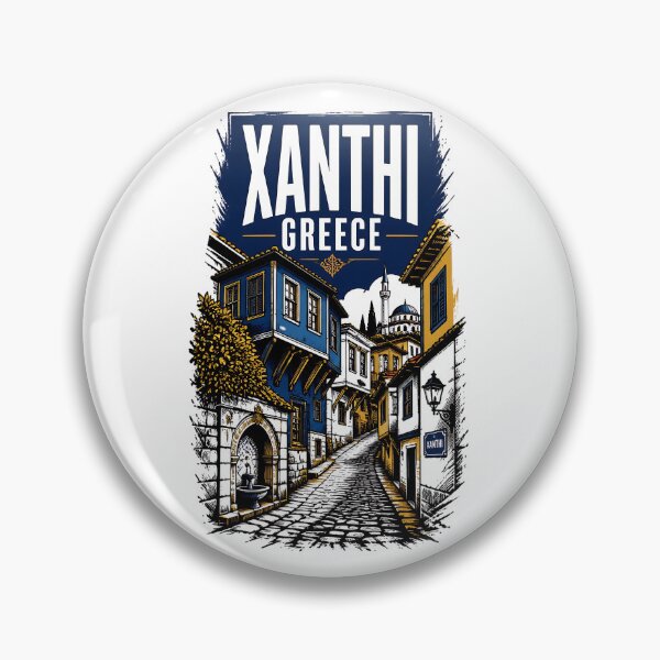 Item preview, Xanthi Greece Vintage Travel Poster designed and sold by TravelersGems.