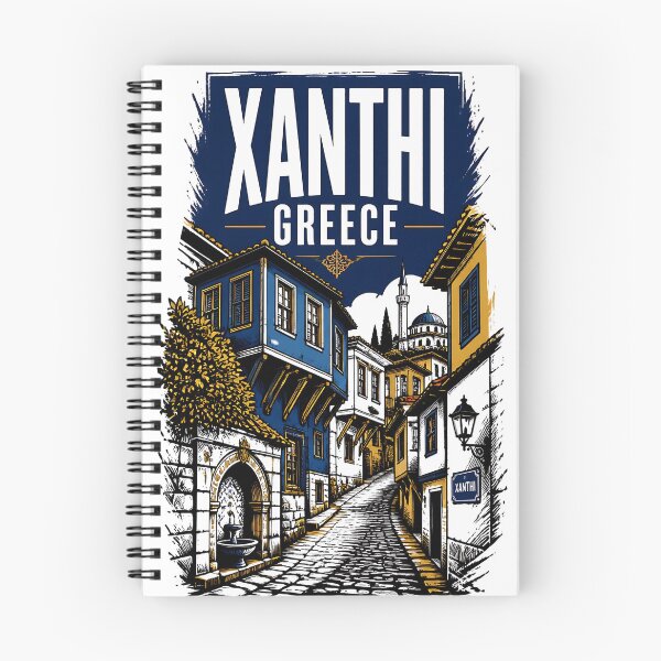 Item preview, Xanthi Greece Vintage Travel Poster designed and sold by TravelersGems.