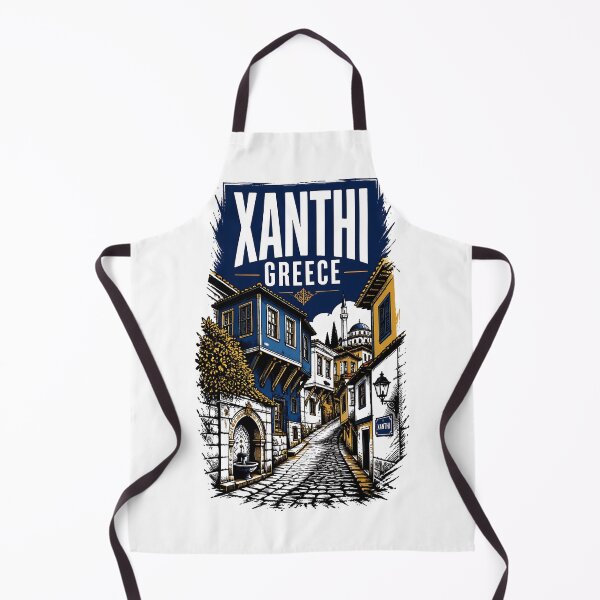 Item preview, Xanthi Greece Vintage Travel Poster designed and sold by TravelersGems.