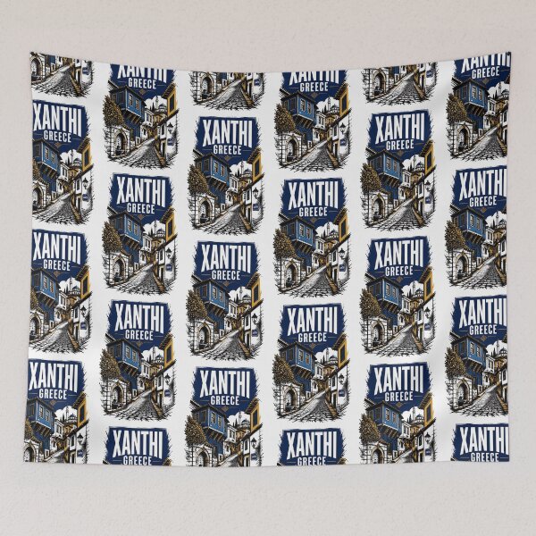 Item preview, Xanthi Greece Vintage Travel Poster designed and sold by TravelersGems.