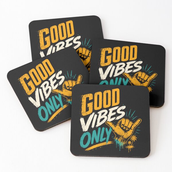 Item preview, Good Vibes Only Positive Mindset Beach Surfer Aloha Hang Loose designed and sold by HumansStuck12.