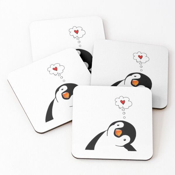Item preview, Cute Penguin Dreaming Love Artwork designed and sold by nyxium-art.