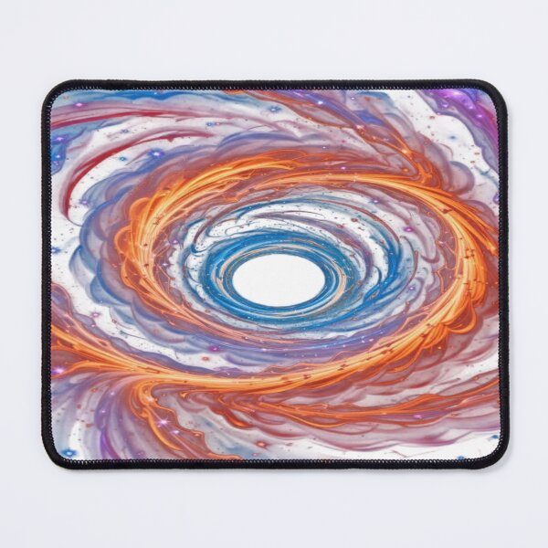 Item preview, The Whirl of Cosmic Dreams, Multicolored Cosmic Spiral - Fluid Abstract Art with Swirl of Colors and Stars designed and sold by RAYBIL.