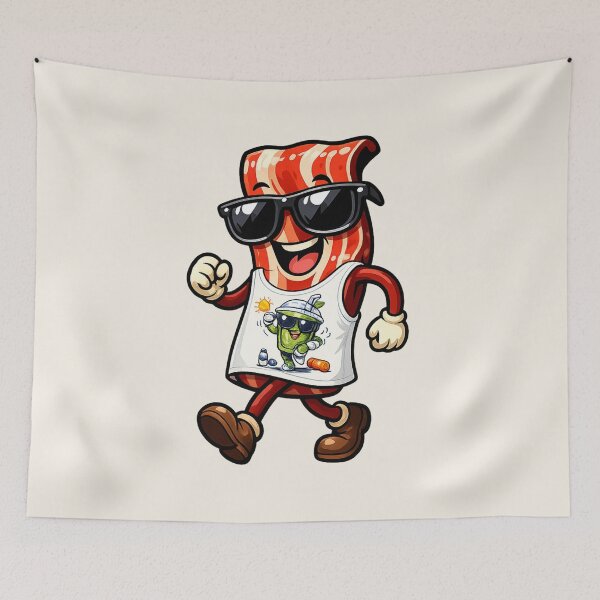 Item preview, Bacon Wearing Smoothie Shirt designed and sold by BROHLine Studio.