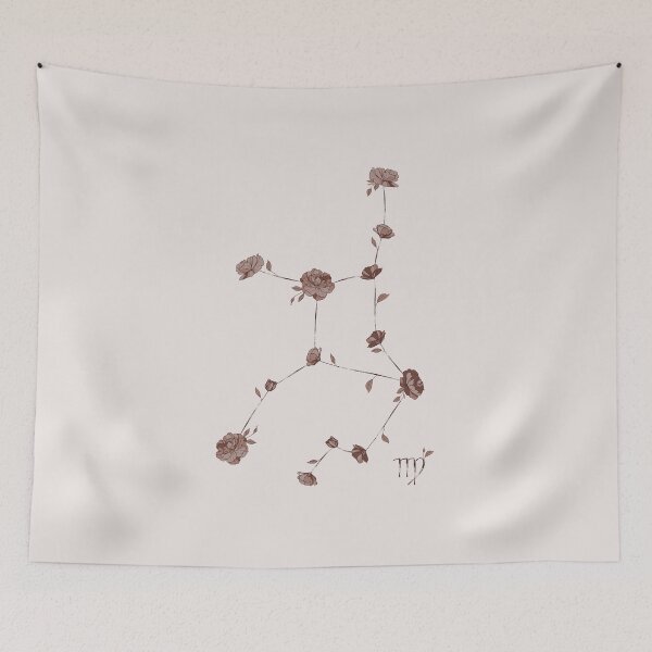 Item preview, Virgo Floral Zodiac Constellation designed and sold by TheThankfulTyne.