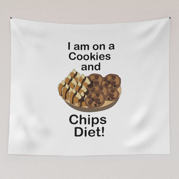 Item preview, Snacks Estoy a dieta de galletas y papas fritas Humor sobre snacks designed and sold by Nisha Prabhu.