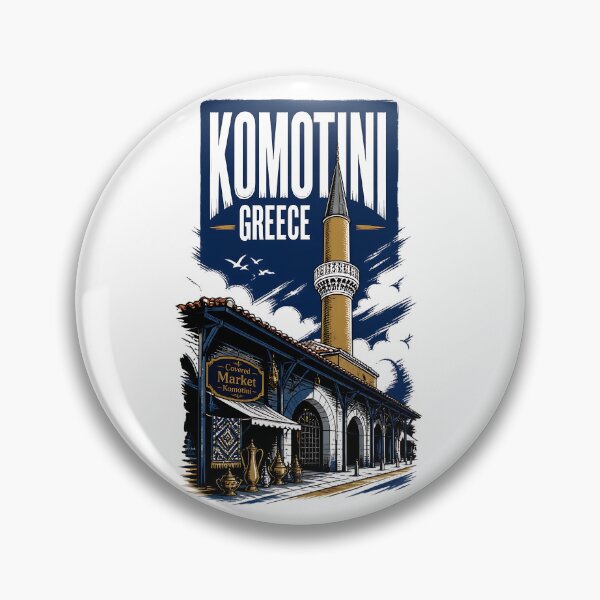 Item preview, Komotini Greece Vintage Travel Poster designed and sold by TravelersGems.