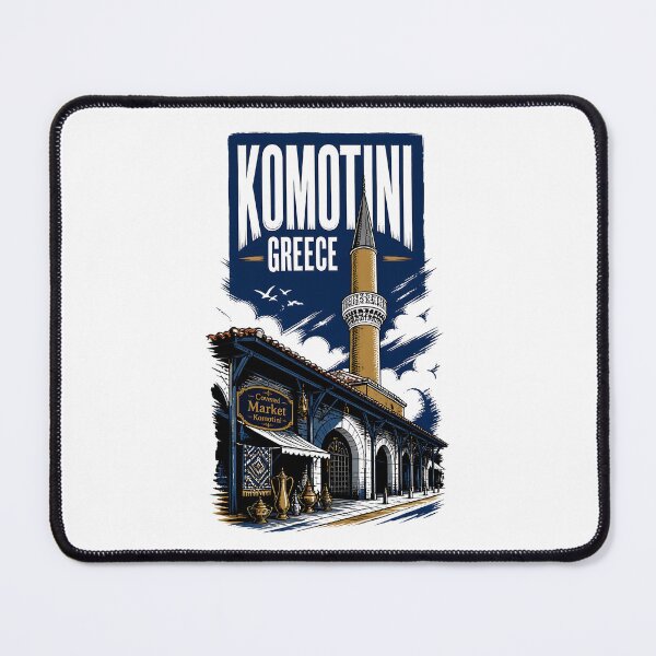 Item preview, Komotini Greece Vintage Travel Poster designed and sold by TravelersGems.
