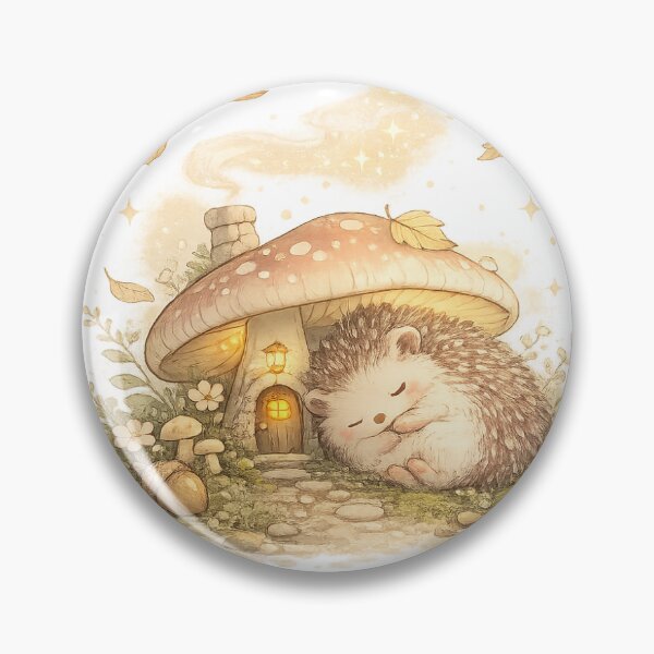Artikelvorschau, Schläfriger Igel & Eicheln – Illustration für ein gemütliches Nickerchen im Wald entworfen und verkauft von PratikG24.