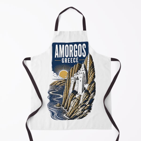 Item preview, Amorgos Greece Vintage Travel Poster designed and sold by TravelersGems.