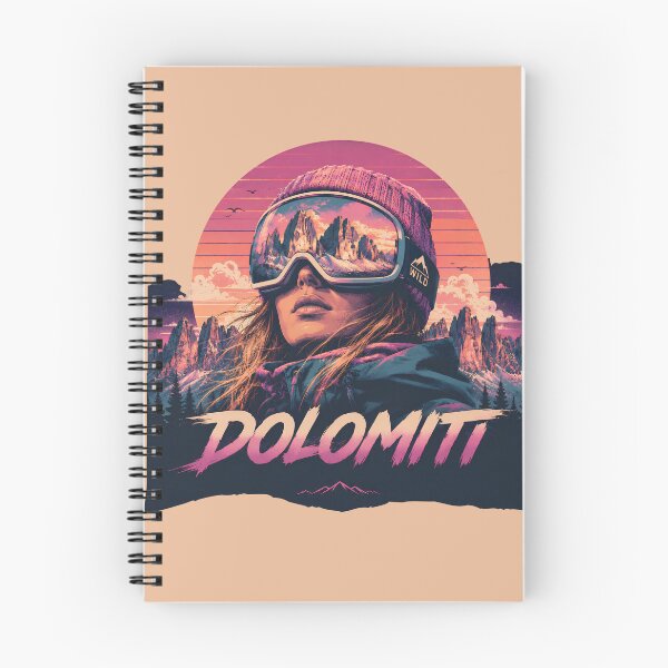 Item preview, Tre Cime di Lavaredo Dolomites Ski Snowboard Vaporwave art designed and sold by SlothcoreVibes.