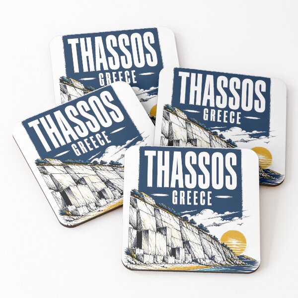 Item preview, Thassos Greece Vintage Travel Poster designed and sold by TravelersGems.