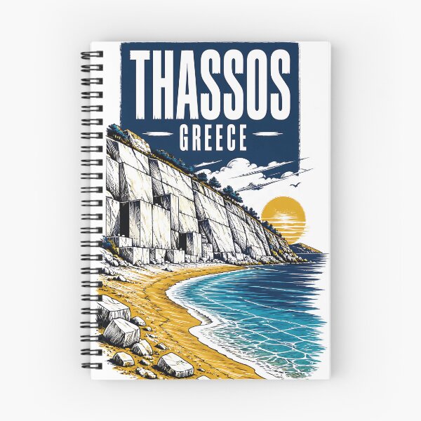 Item preview, Thassos Greece Vintage Travel Poster designed and sold by TravelersGems.