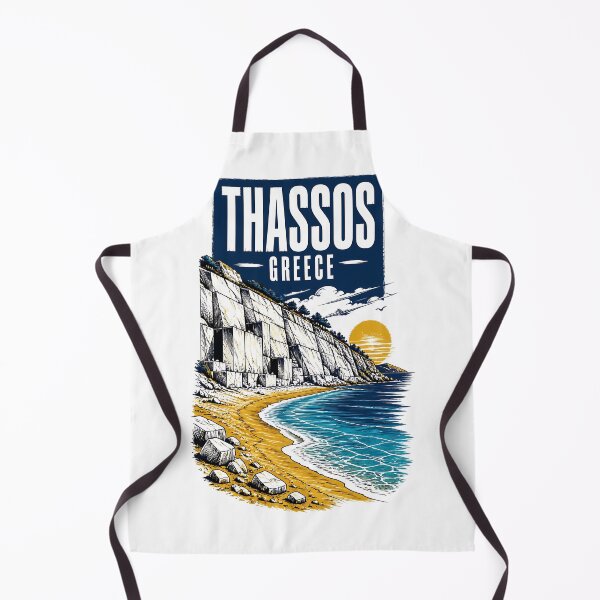 Item preview, Thassos Greece Vintage Travel Poster designed and sold by TravelersGems.