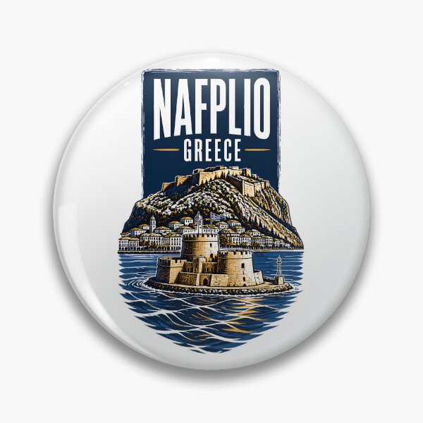 Item preview, Nafplio Greece Vintage Travel Poster designed and sold by TravelersGems.