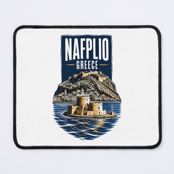 Item preview, Nafplio Greece Vintage Travel Poster designed and sold by TravelersGems.