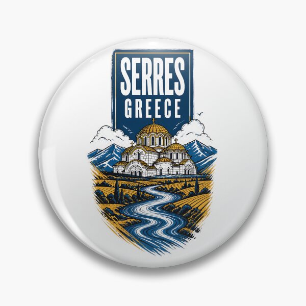 Item preview, Serres Greece Vintage Travel Poster designed and sold by TravelersGems.
