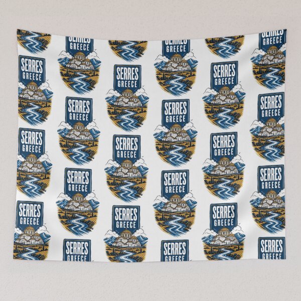 Item preview, Serres Greece Vintage Travel Poster designed and sold by TravelersGems.