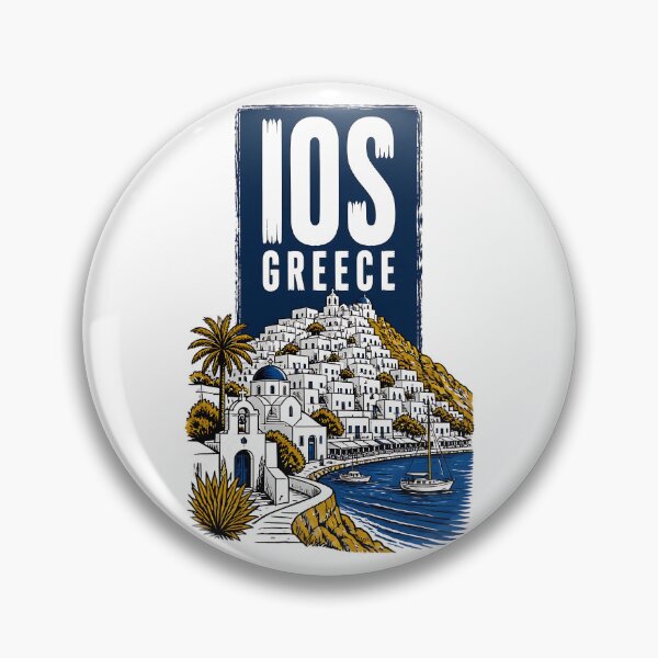 Item preview, Ios Greece Vintage Travel Poster designed and sold by TravelersGems.