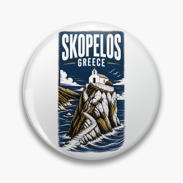 Item preview, Skopelos Greece Vintage Travel Poster designed and sold by TravelersGems.