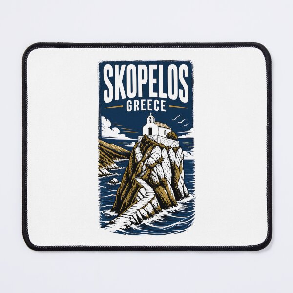 Item preview, Skopelos Greece Vintage Travel Poster designed and sold by TravelersGems.